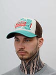 Бейсболка STETSON арт. 7751195 TRUCKER CAP TIKI LOUNGE (бирюзовый / белый)